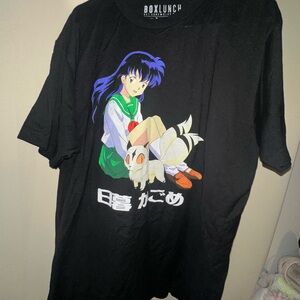 BoxLunch Inuyasha Mens T-Shirt - Kagome Higurashi W Cat Over Kanji size XL